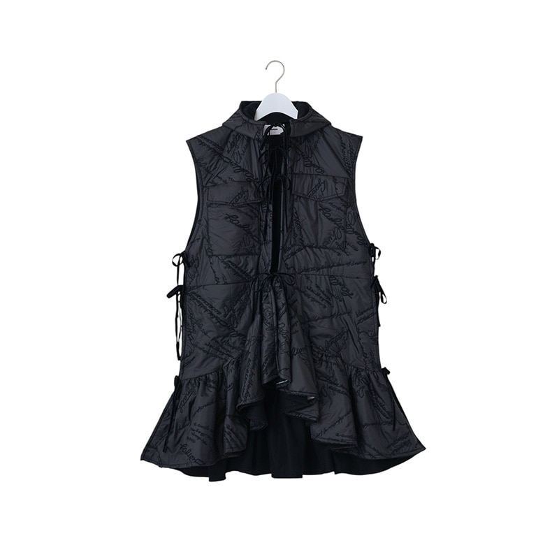 naokitomizuka / nt Quilting ruffled gilet