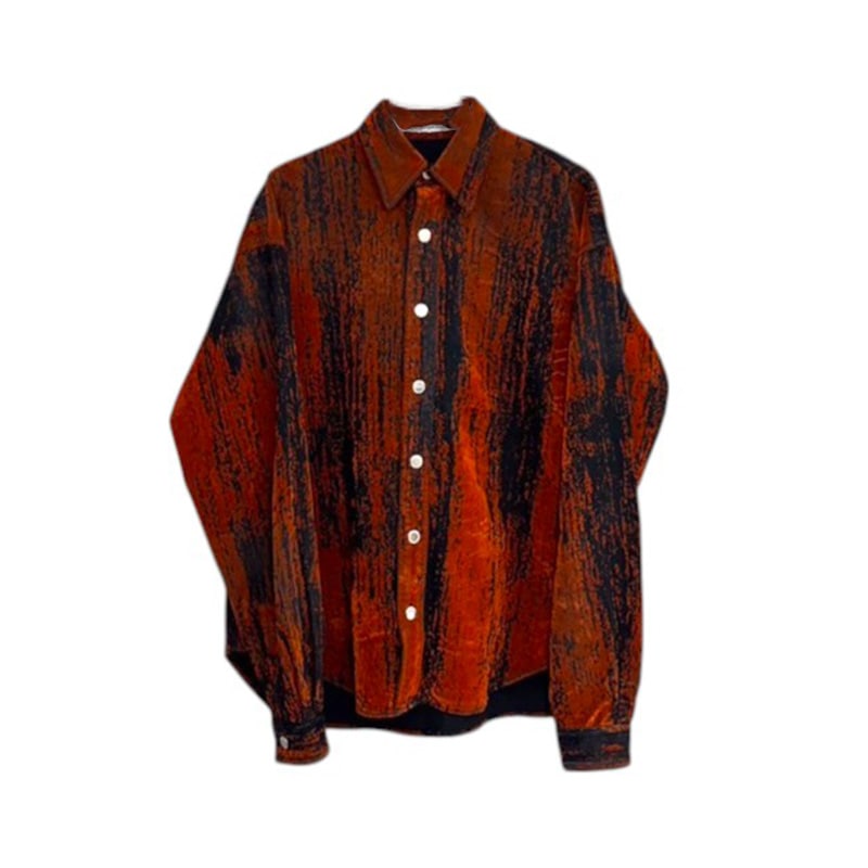 JOHN LAWRENCE SULLIVAN / JLS FLOCKED DENIM OVERSIZED SHIRT