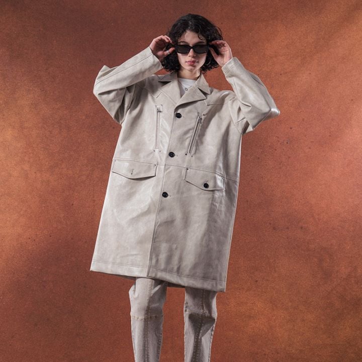 TAUPE / TPE E.LEATHER WESTERN COAT