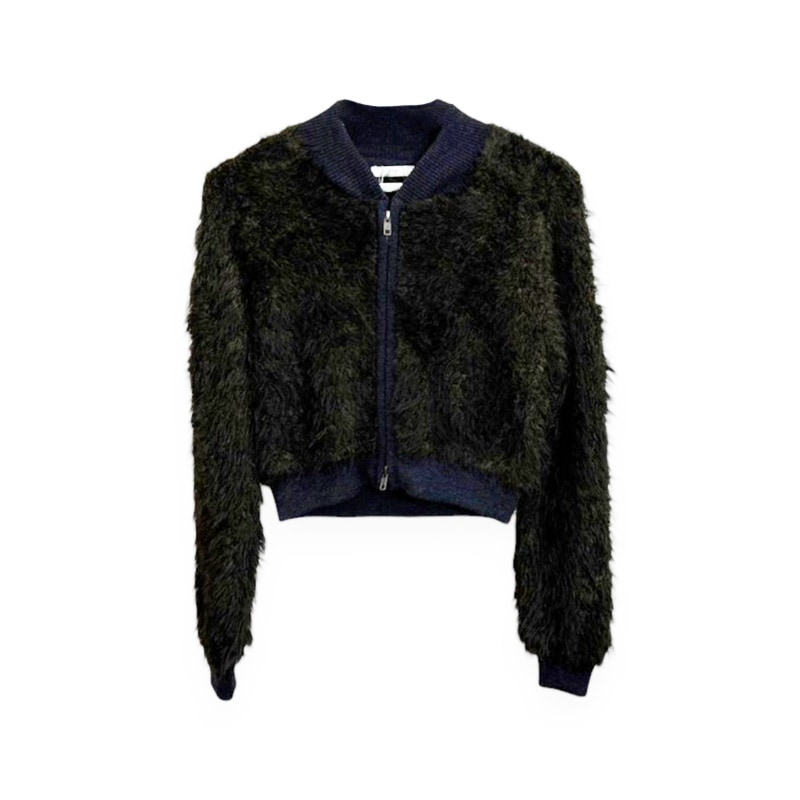TAN / TAN WOLF FUR BOMBER JACKET