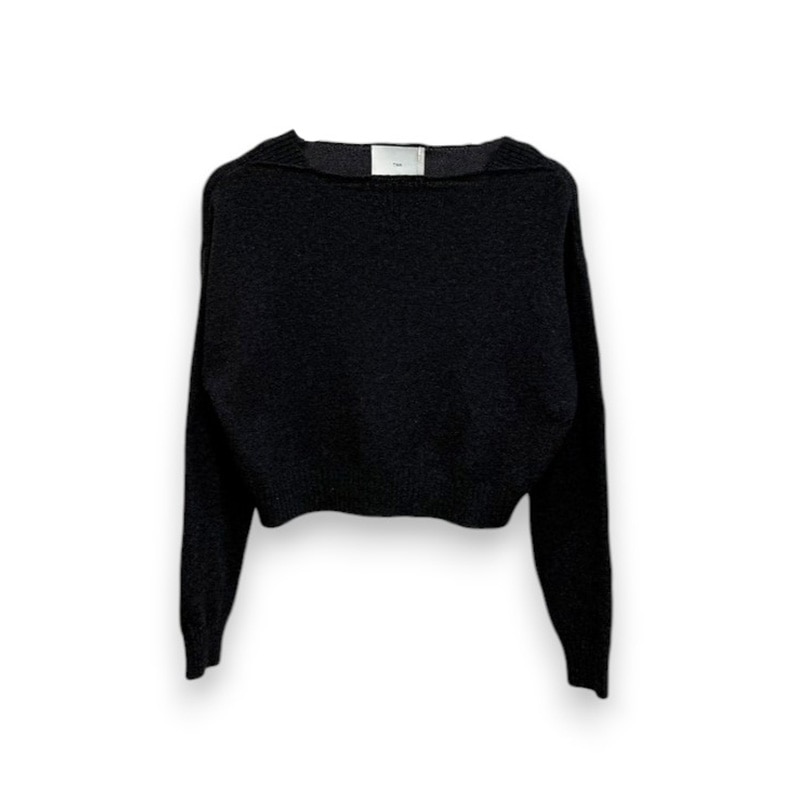 TAN / TAN LAMESWWOL WASHBLE CROPPED SWEATER