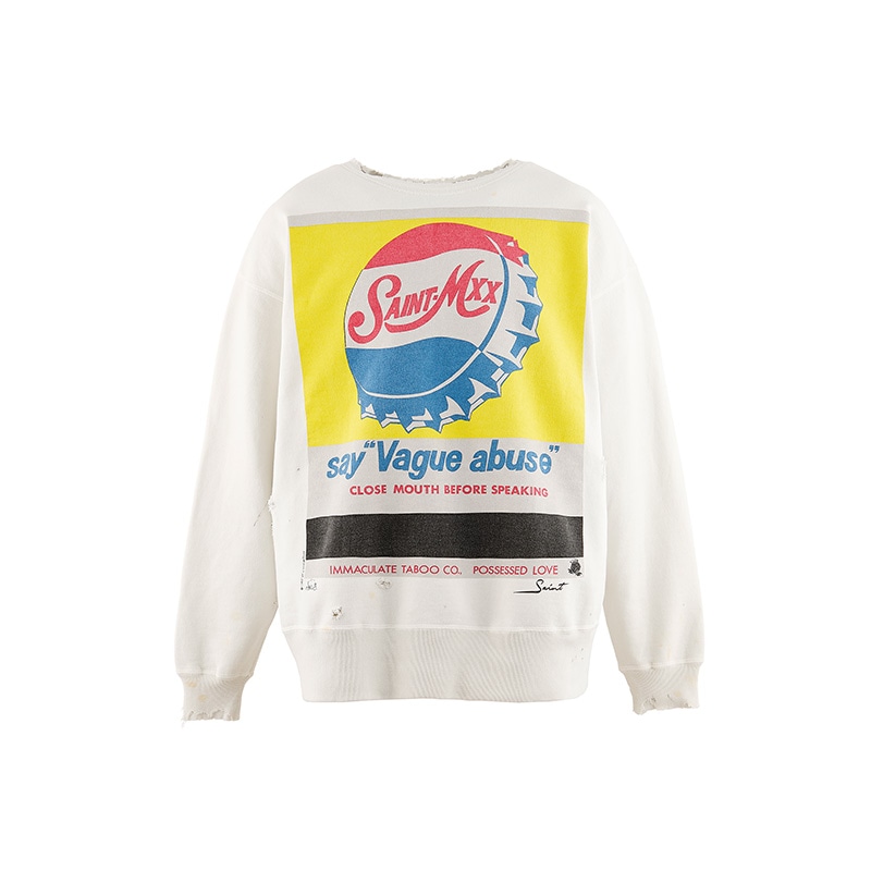 SAINT MICHAEL / SM CRW NECK SWT/VAGUE ABUSE