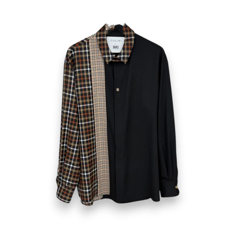 CULLNI / CULLNI for DAKS LONDON Asymmetrical Switching Chin Tab Shirt