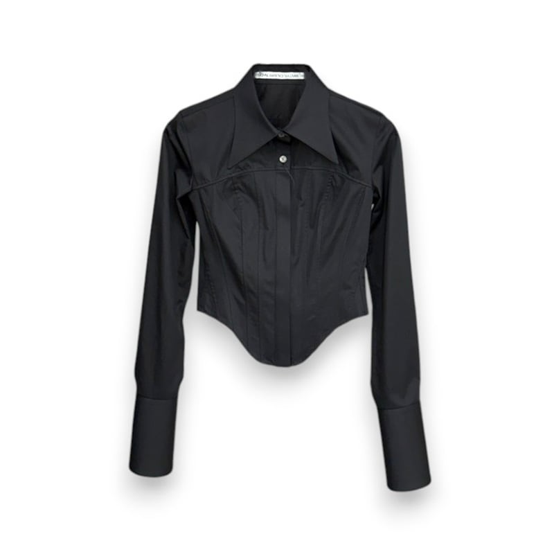 JOHN LAWRENCE SULLIVAN / COTTON SATIN CORSET SHIRT