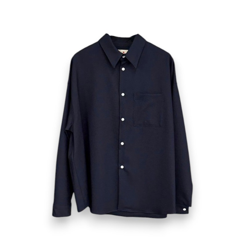 MARNI / Tropical Wool Long-Sleeve Shirt