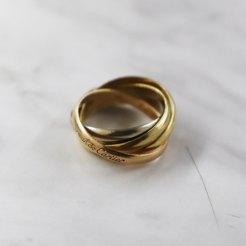 Cartier 80-90s 750 9.34g 5連リング