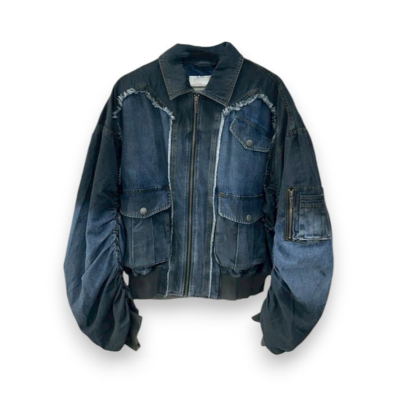 Feng Chen Wang / FCW Indigo gradient denim jacket
