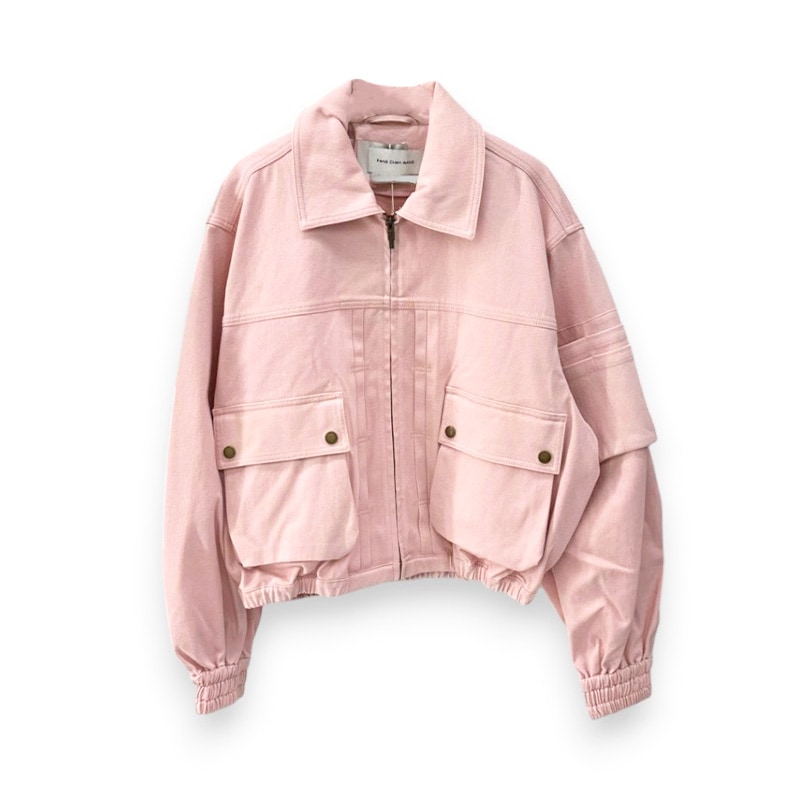 Feng Chen Wang / FCW Cargo Denim Jacket with Zip Fastening