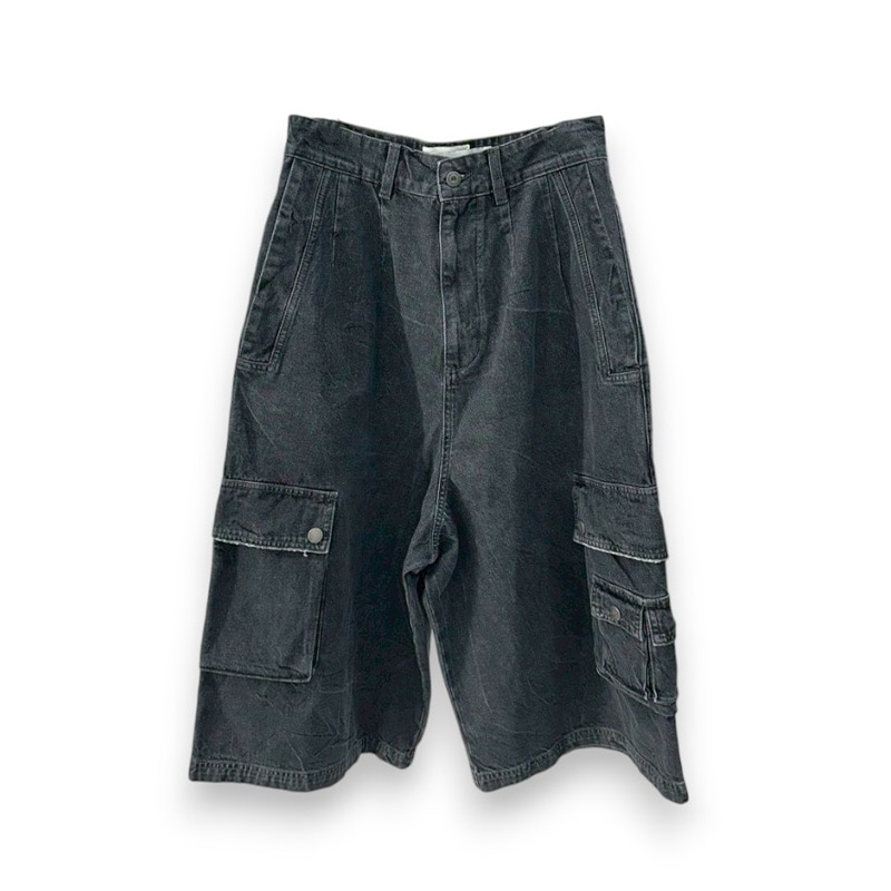 Feng Chen Wang / FCW Oversized mid length denim cargo trouser