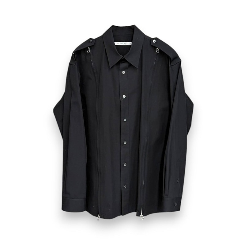 JOHN LAWRENCE SULLIVAN / BROADCLOTH ZIPPED SHIRT