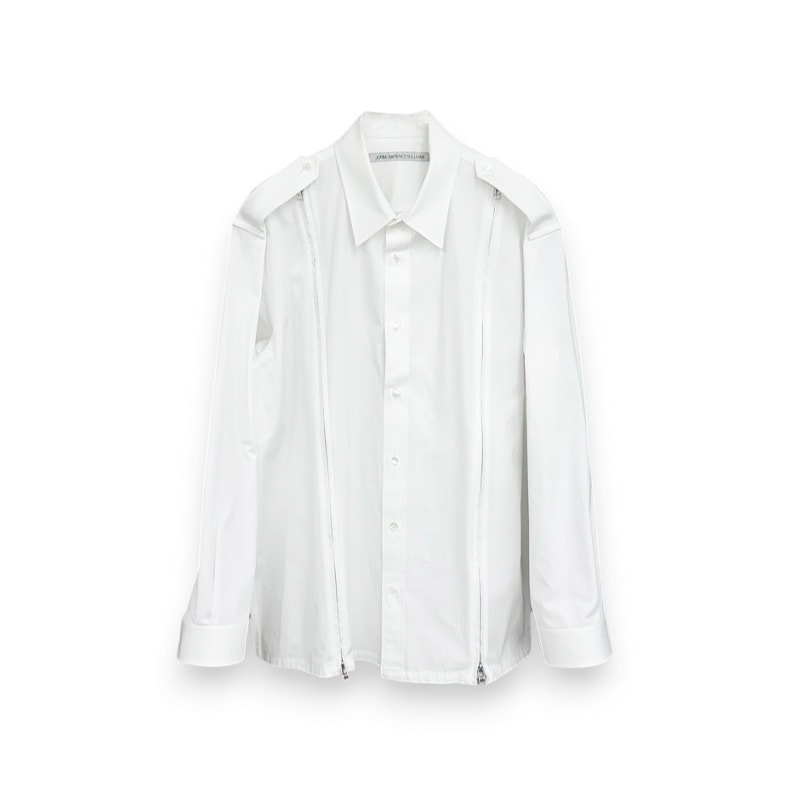 JOHN LAWRENCE SULLIVAN / BROADCLOTH ZIPPED SHIRT
