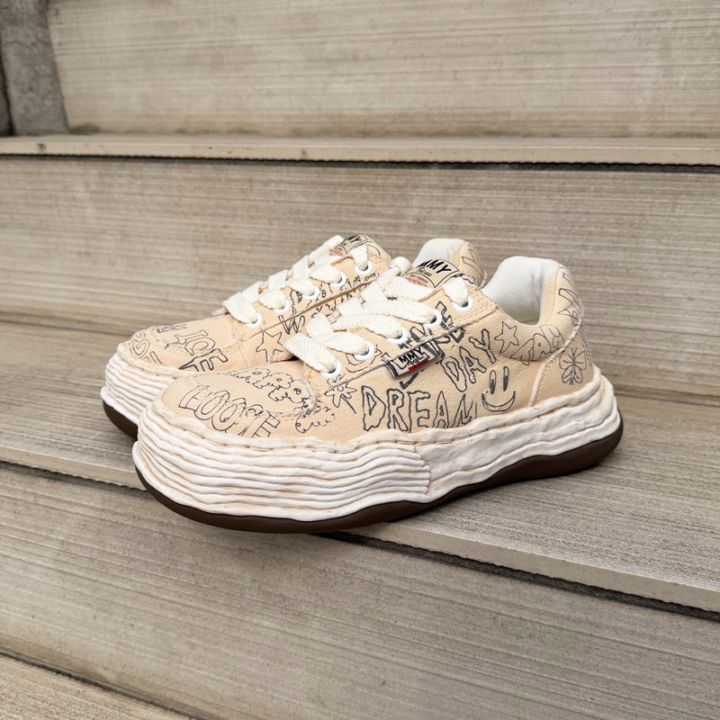 Maison MIHARA YASUHIRO / OLIVER / original sole graffiti printed canvas Low-Top sneaker