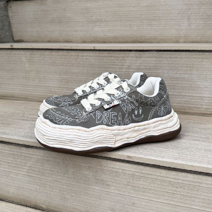 Maison MIHARA YASUHIRO / OLIVER / original sole graffiti printed canvas Low-Top sneaker