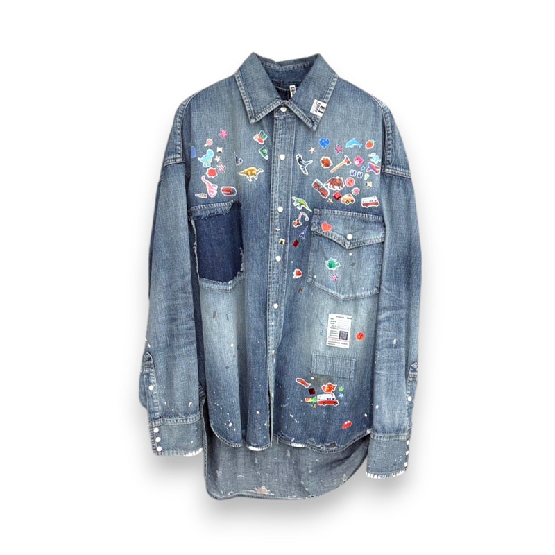 Maison MIHARA YASUHIRO / DENIM SHIRTS w STICKER