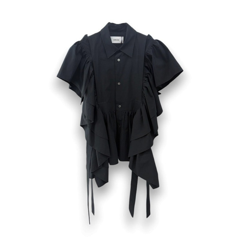 naokitomizuka / Shirt collor frilled gilet