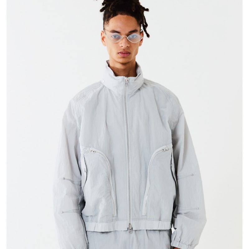 TAUPE / RIPSTOP STAND ZIP JACKET