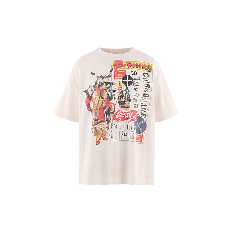 SAINT MICHAEL / JR_SS T-SHIRT/DESTROY