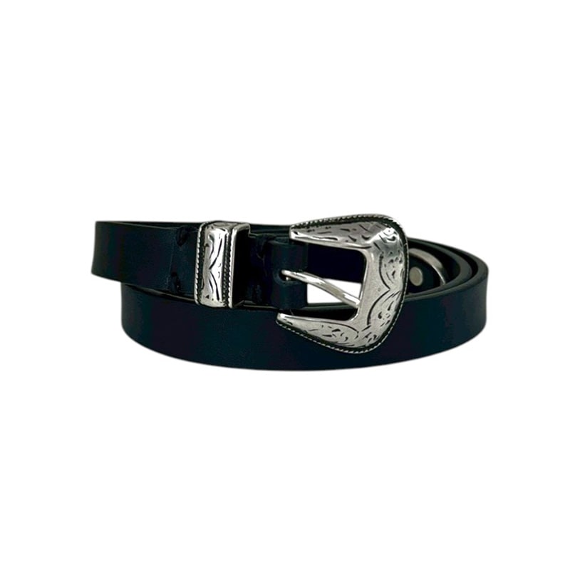 CMMN SWDN / CS Slim Western Buckle Leather Belt