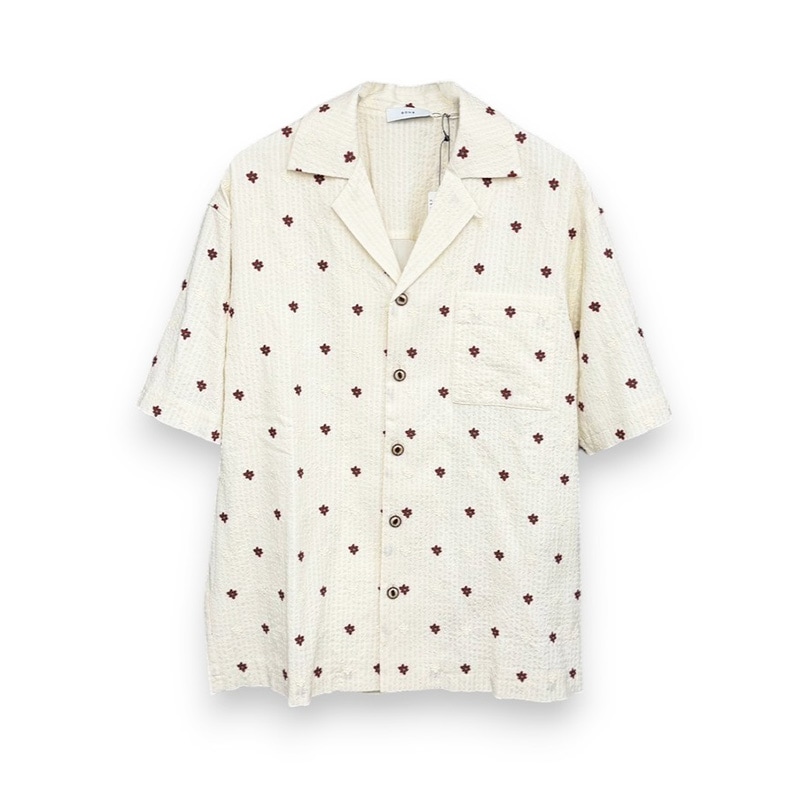 8 on 8 / Beige Floral Cuban Shirt