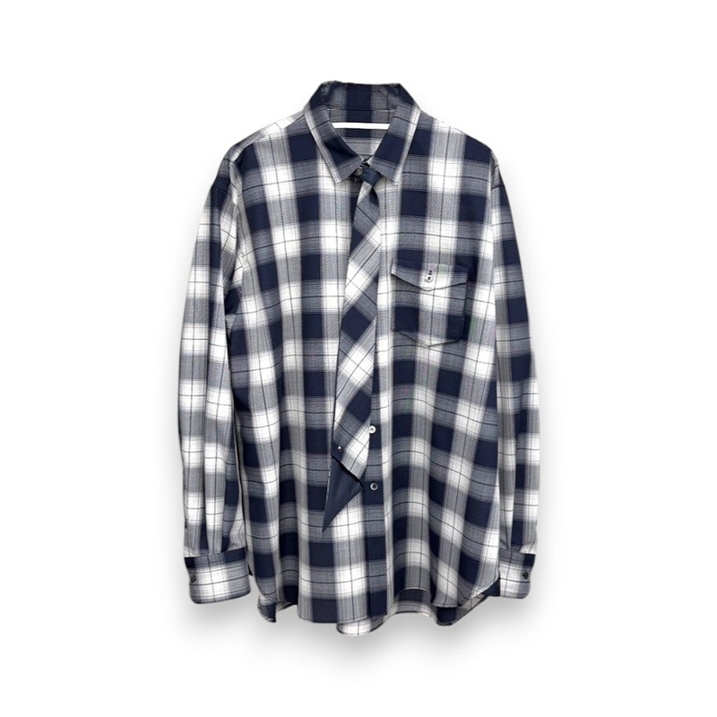 Tamme / OMBRE CHECK NECKTIE SHIRT