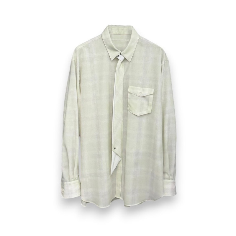 Tamme / OMBRE CHECK NECKTIE SHIRT