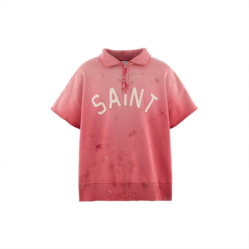 SAINT MICHAEL / SM SS HALF ZIP SWEAT/SAINT