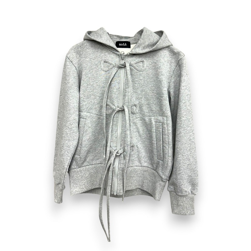 soduk / sd ribbon zip hoodie