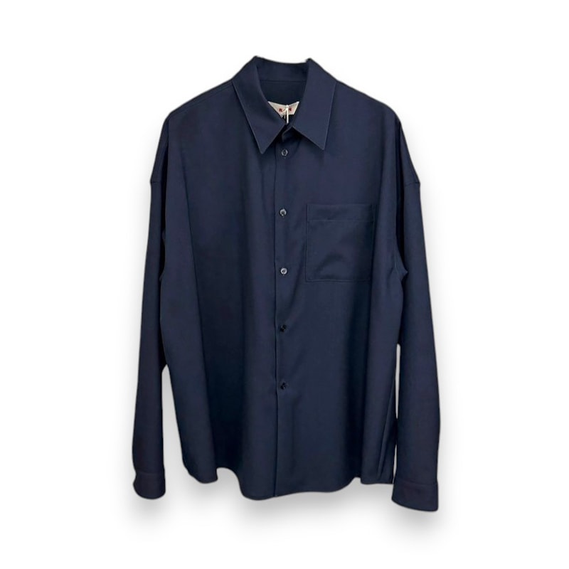 MARNI / Wool shirt with logo label