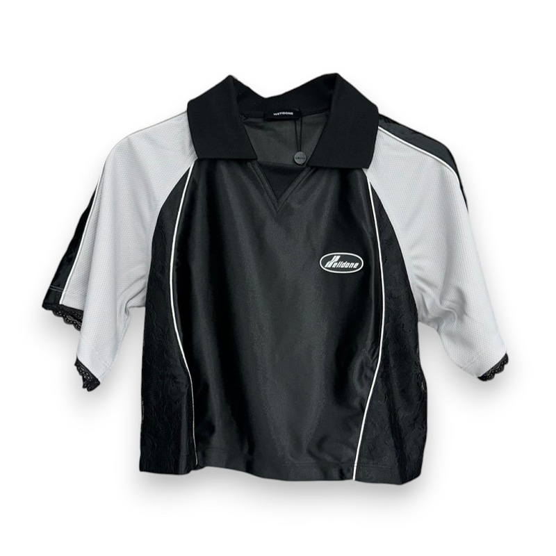 WE11DONE / CROPPED FOOTBALL JERSEY TOP