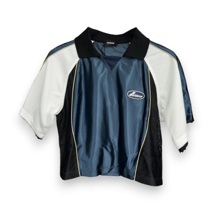 WE11DONE / CROPPED FOOTBALL JERSEY TOP