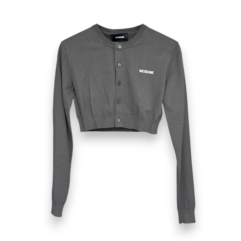 WE11DONE / CREWNECK CROPPED CARDIGAN