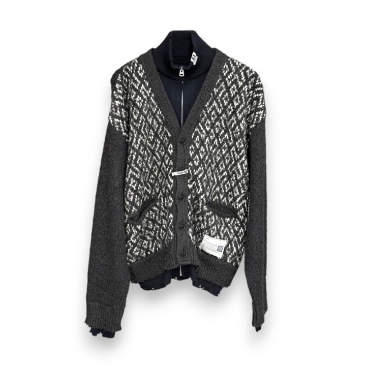Maison MIHARA YASUHIRO / LAYERED KNIT CARDIGAN