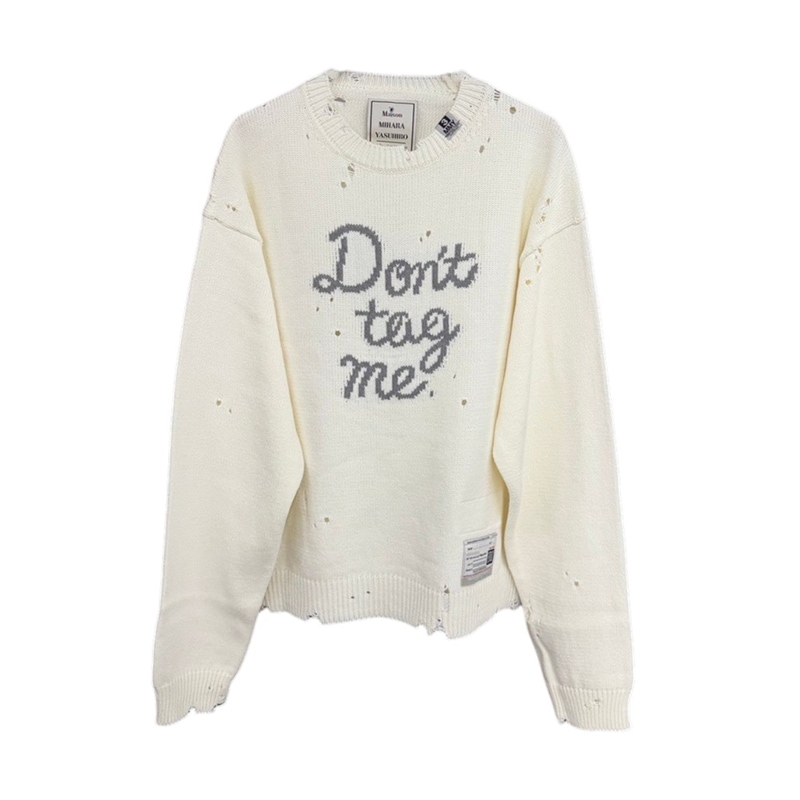 Maison MIHARA YASUHIRO / LETTERED KNIT PULLOVER