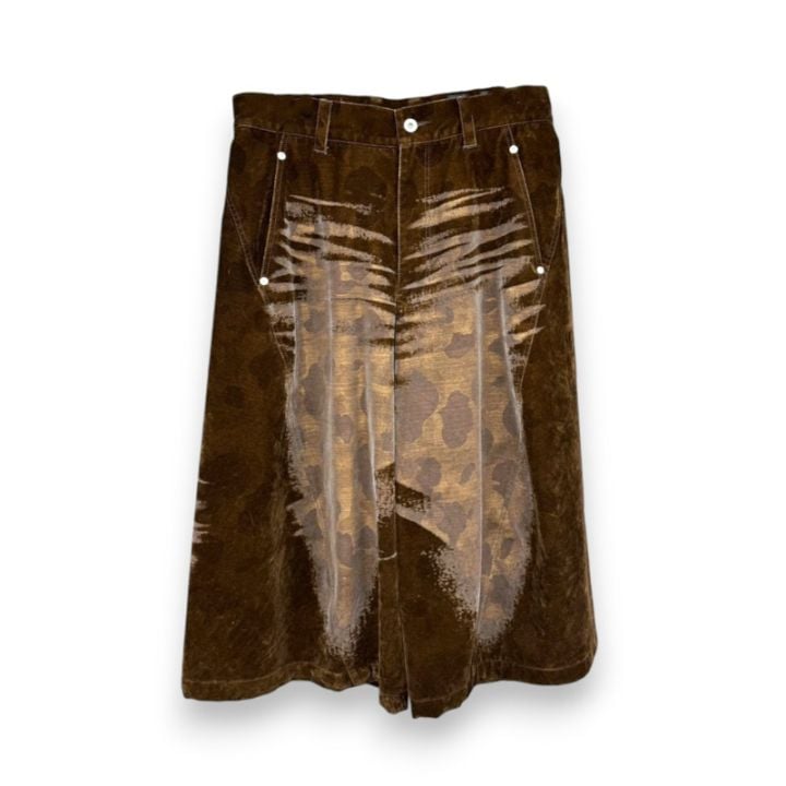 YUKI HASHIMOTO / FLOCK CAMOUFLAGE TWISTED JORTS