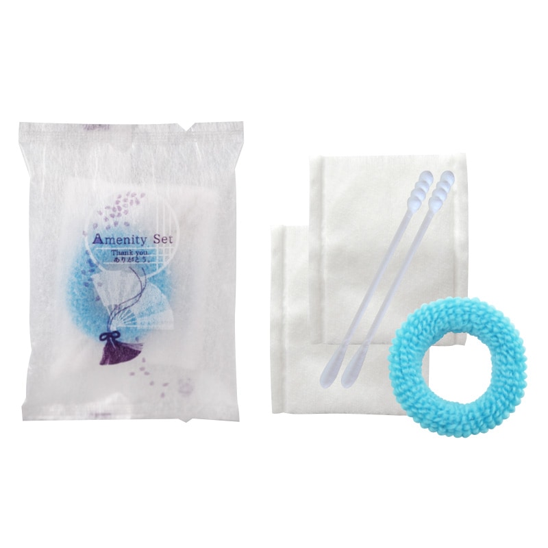 結シリーズ　コットンBWTセット（コットン・綿棒・ヘアーバンド）　入数：400個　単価：22円