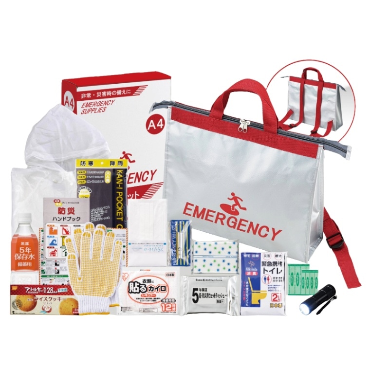 トートリュック避難セット　14点セット　入数：12個　単価：5,000円