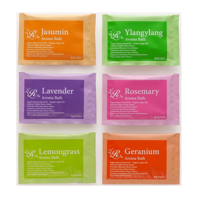 入浴剤　レヴィストアロマバス　６種アソート　入数：600個(各100個)　単価：24円　　　　　