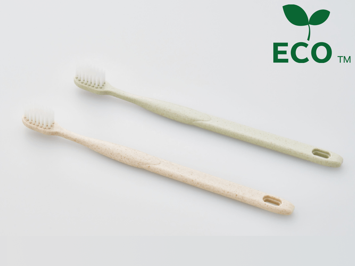 ハスク　歯ブラシセット　シオンアルファ28穴（極細植毛）グリーン　H35　3g　入数：2000個　単価：29.5円