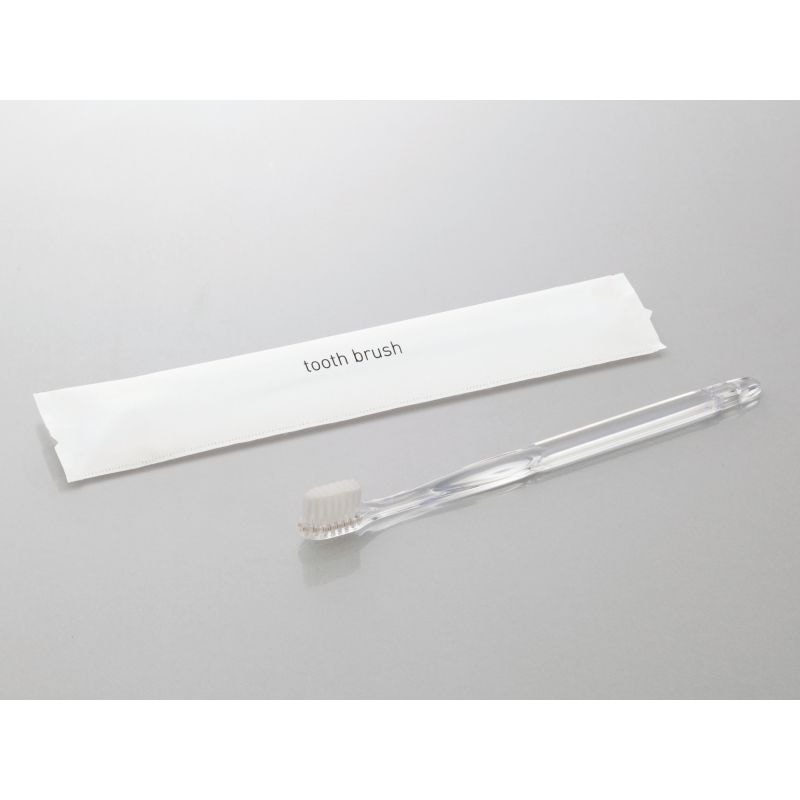 ミスティⅡ　歯ブラシセット　クレール 28穴 　クリア　3g　入数：2000個　単価：20円