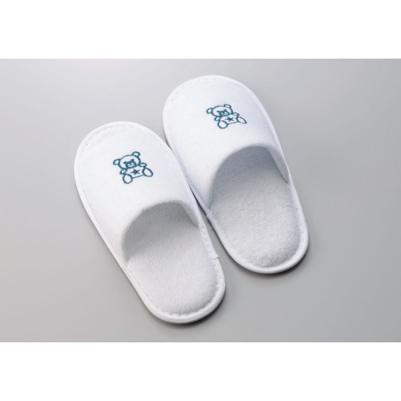 子供用スリッパ　クマ刺繍　入数：200個　単価：105円