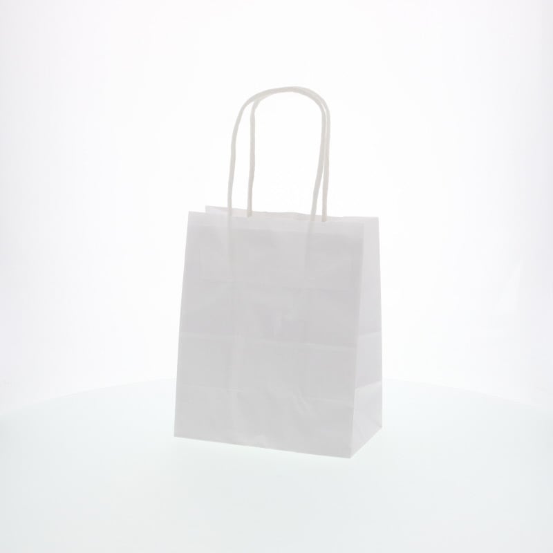 ヘイコー 手提げ 紙袋 25チャームバッグ 18-1 晒白無地  50枚入/袋×6袋 (合計300枚入)