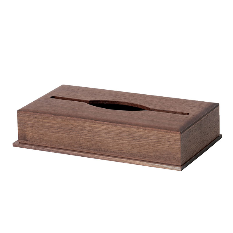木製ペーパータオル入れ　ダークブラウン　サイズ：W295×D165×H60mm