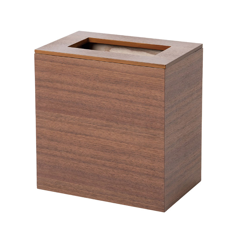 木製ごみ入れ　L　ゴミ箱　ダークブラウン　サイズ：W270×D180×H280mm