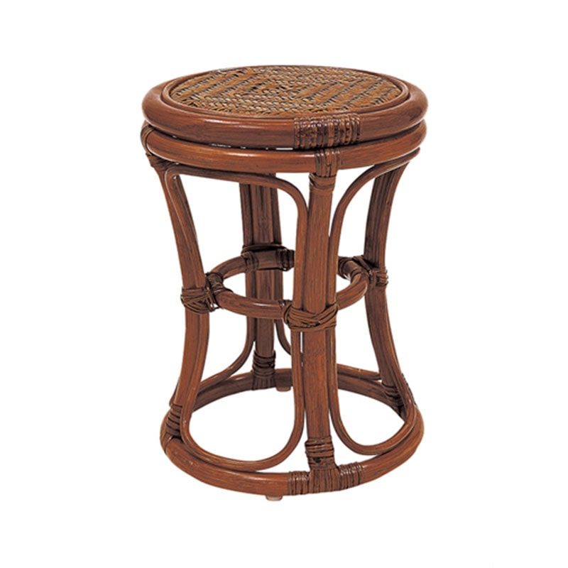 籐スツール　ブラウン　C4121HR　サイズ：φ330×H400mm