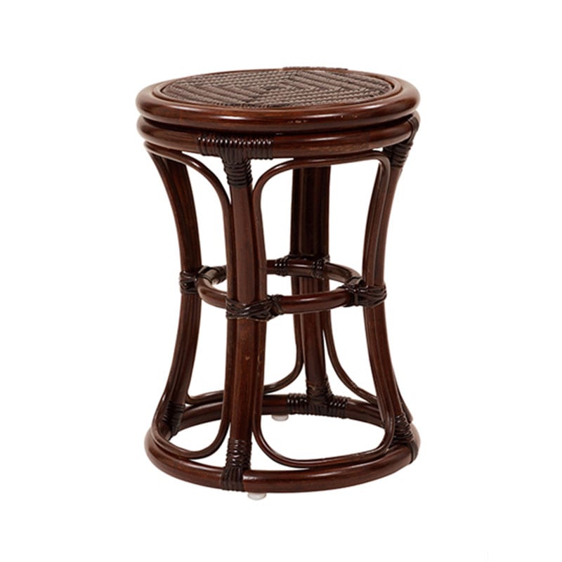 籐スツール　ダークブラウン　C4121CB　サイズ：φ330×H400mm