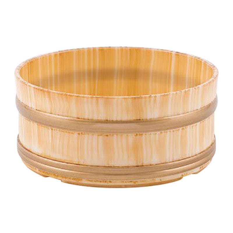 湯桶　白木目　サイズ：φ220 x H100mm　入数：2個　単価：2750円