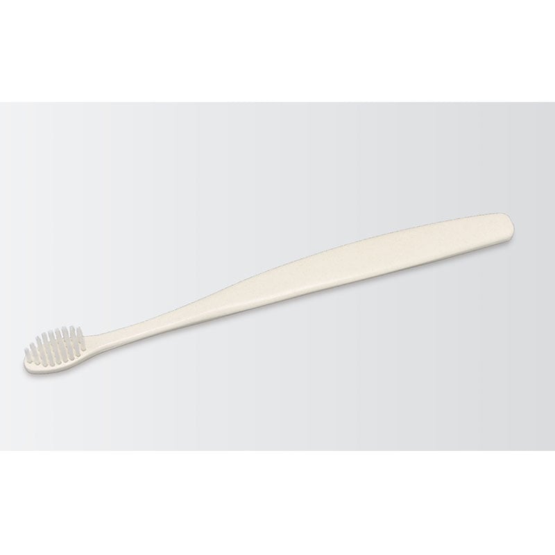 e-クリアシリーズ　歯ブラシセット　オーパスB35　27穴　ラミネート　5g　竹粉35% ホワイト　入数：250個　単価：62円