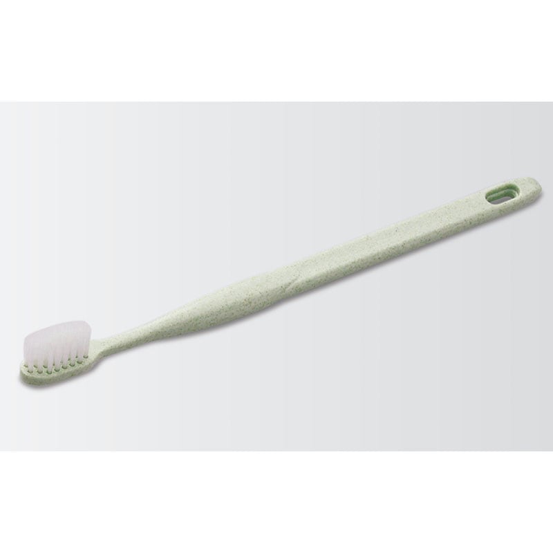 e-クリアシリーズ　歯ブラシセット　シオンアルファ 28穴（極細植毛）　H35　シュリンク　5g　籾殻35% グリーン　入数：2000個　単価：27円