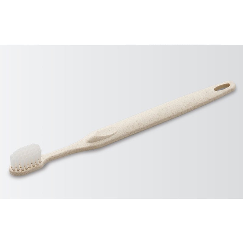 e-クリアシリーズ　歯ブラシセット　シオン28穴(平切) H35　シュリンク　3g　籾殻35% ナチュラル　入数：2000個　単価：22円