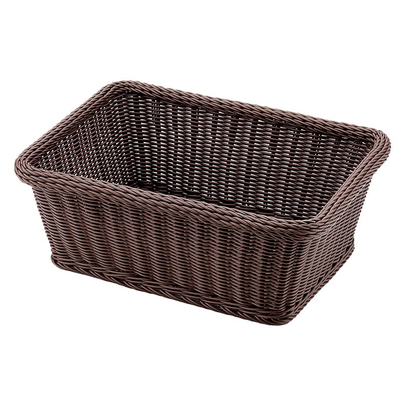 【70周年感謝際】脱衣カゴ　ランドリーバスケット(大)　ダークブラウン　サイズ：W540×D380×H175mm